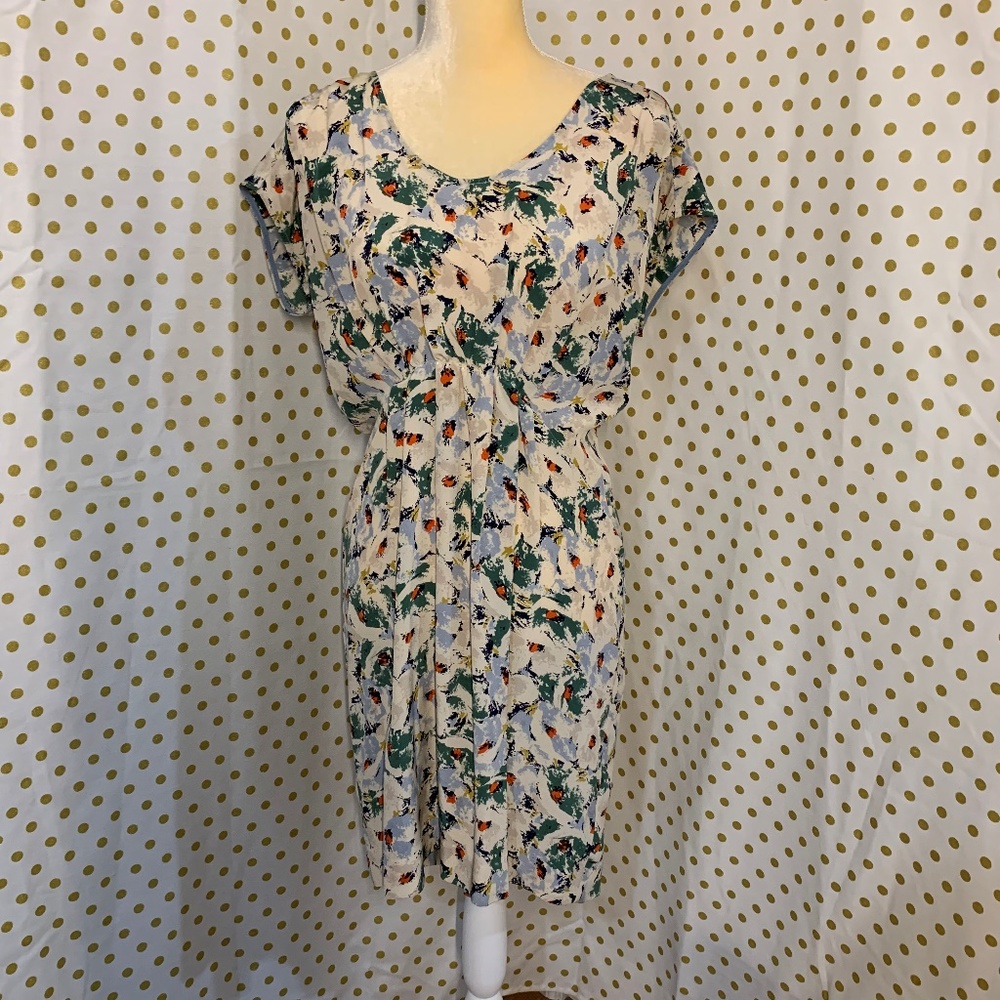 Anthropologie odille  100% silk popover dress S